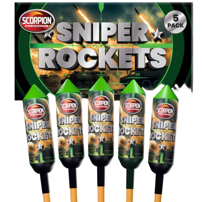 Scorpion Fireworks | Sniper Rockets 5 Pack