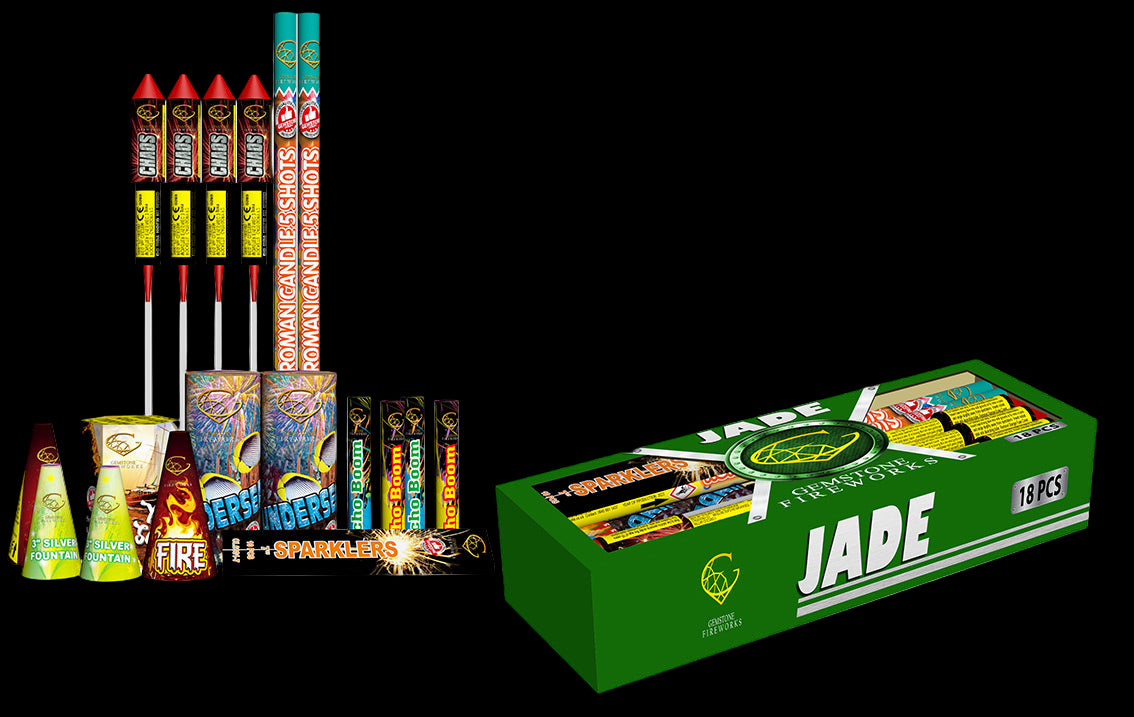 Gemstone Fireworks | Jade Low Noise Selection Box
