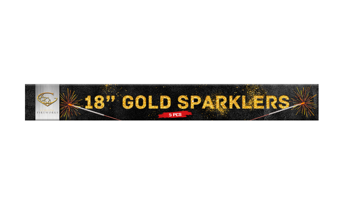 Gemstone Fireworks | 18" Gold Sparklers