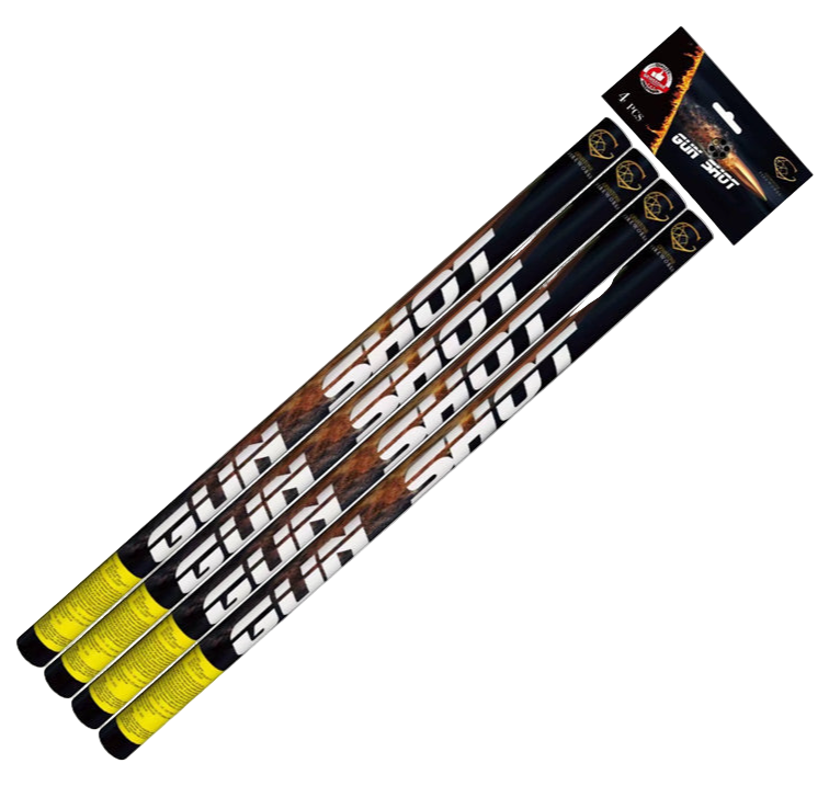 Gemstone Fireworks Gun Shot - 4 Pack 5 Shot Roman Candles