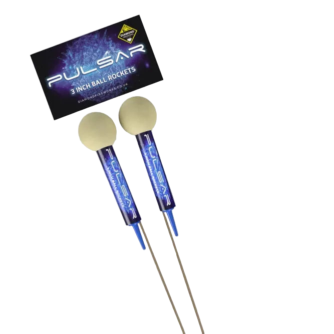 Diamond Fireworks | Pulsar 3 Inch Shell Head Rockets – SOUTH YORKSHIRE ...