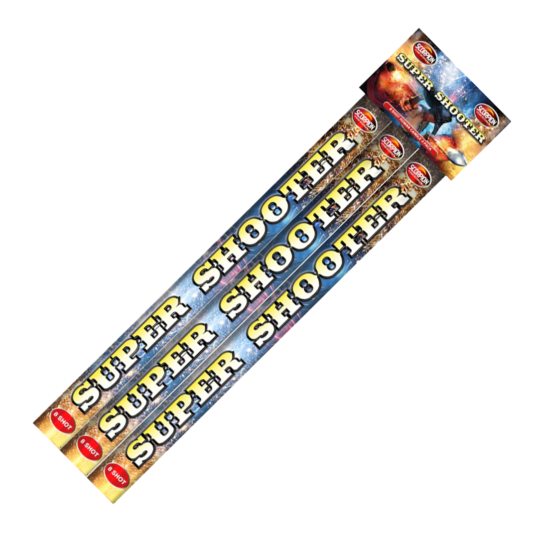 Scorpion Fireworks | Super Shooter 1.3G Candles – SOUTH YORKSHIRE FIREWORKS