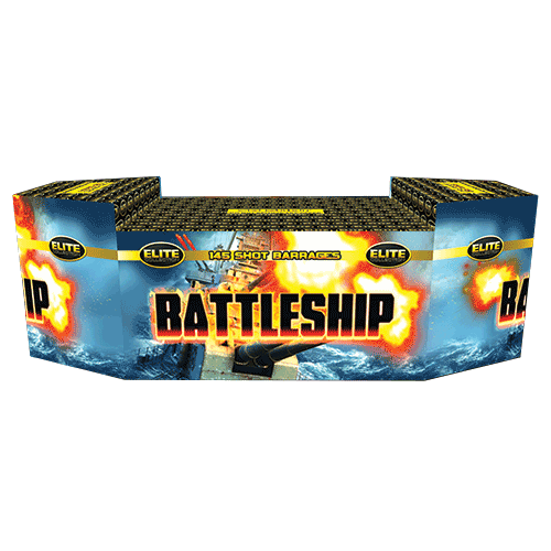 Bright Star Fireworks | Battleship 145 Shot Fan Barrage
