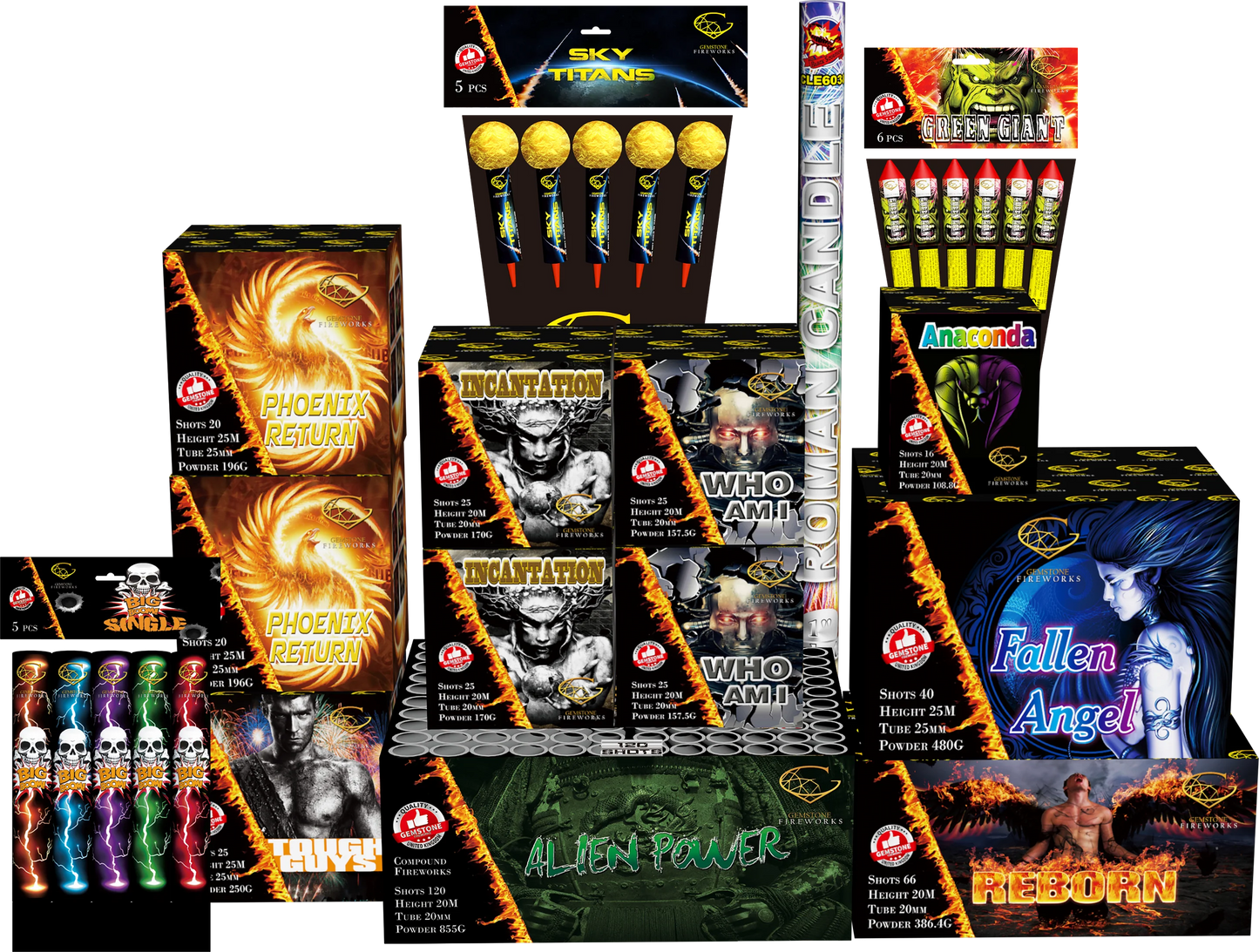 Gemstone Fireworks | Pyro Party Display Selection Box