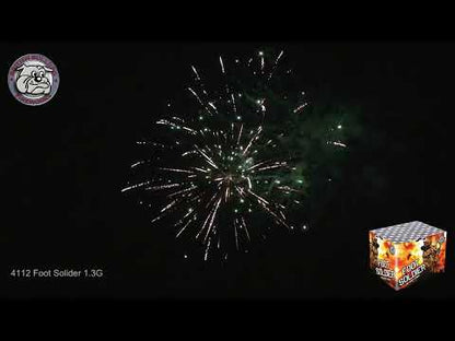 Bulldog Fireworks | Foot Soldier 48 Shot Cake