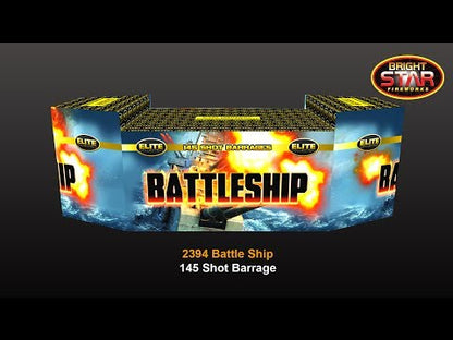 Bright Star Fireworks | Battleship 145 Shot Fan Barrage